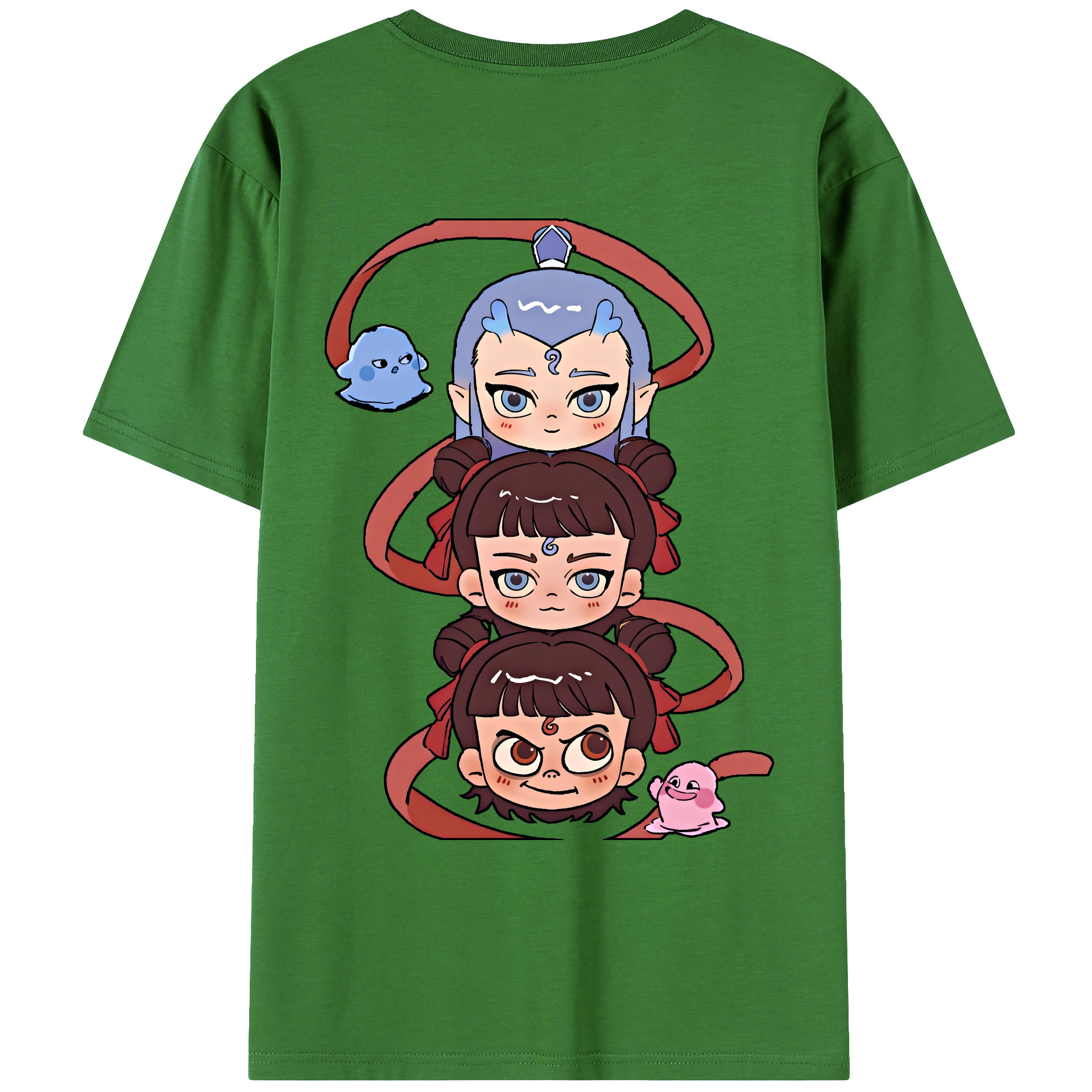 （画像用） Ne Zha 2 ナタ 魔童の大暴れ レディース半袖Tシャツ(バックプリント)
